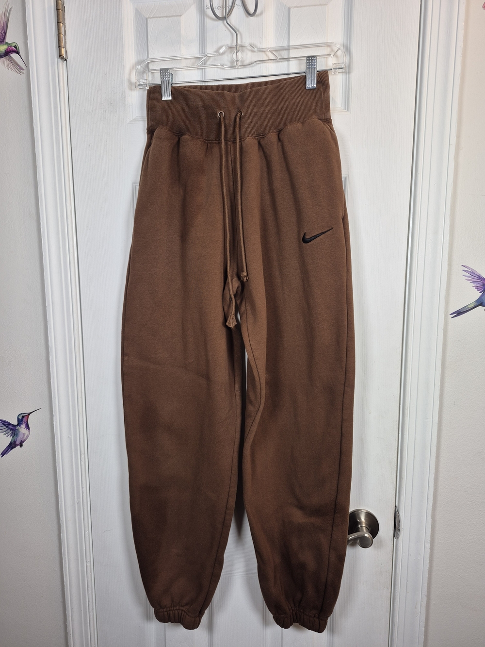 Nike Sportswear Phoenix Fleece High-Rise Cuffed Sweatpants Brown XS
